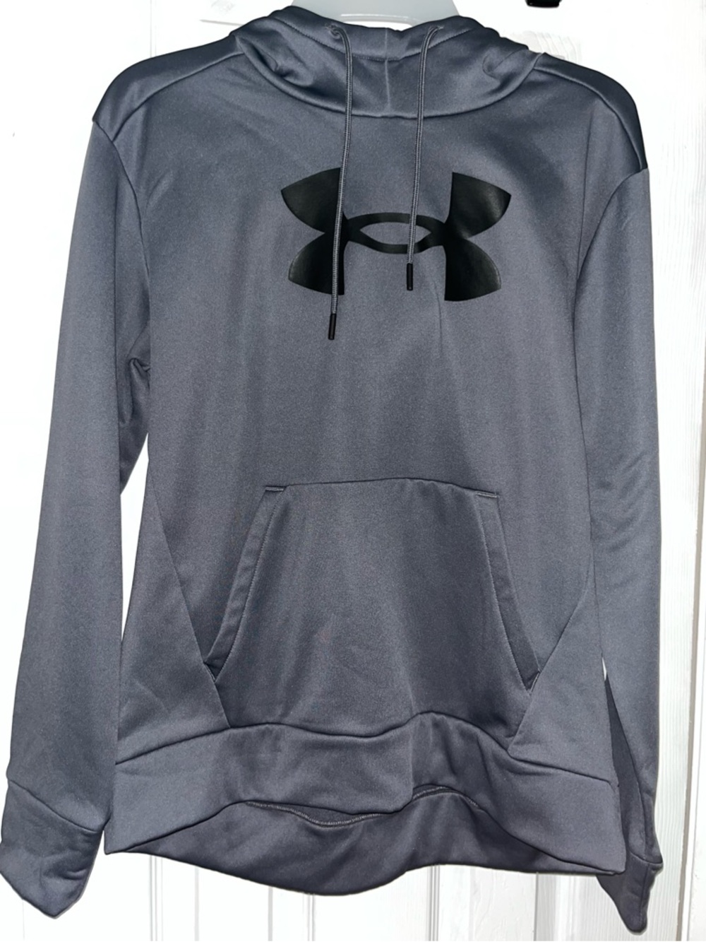 Under Armour Black Pullover Hoodie with White Logo